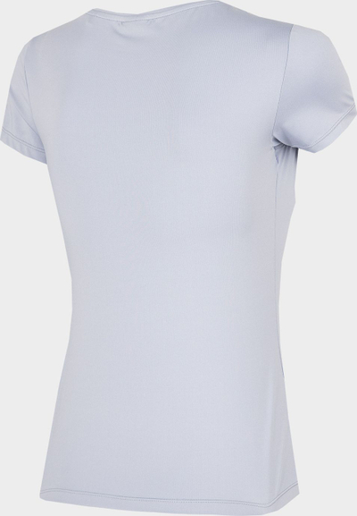 Спортска маица за жени 4F Sporty PL, брзо сушење, со кратки ракави, светло сива