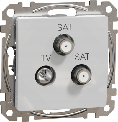 Prizë TV SAT Schneider Sedna Design, 4 dB, fundore, argjendi