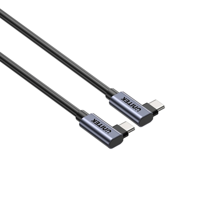 USB C кабел Unitek, PD 100W, 0.5m, агол 90°