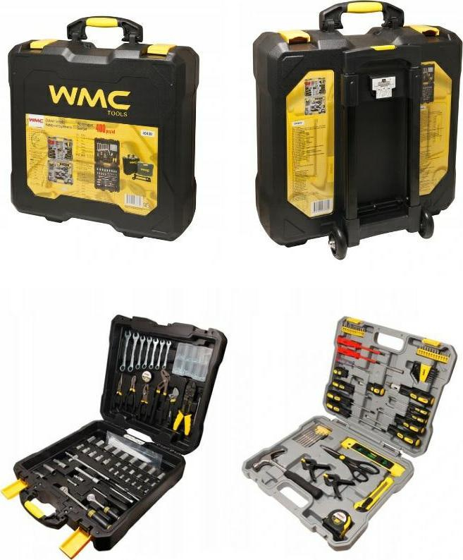 Set veglash WMC, 400 copë, valixhe me rrota, gri