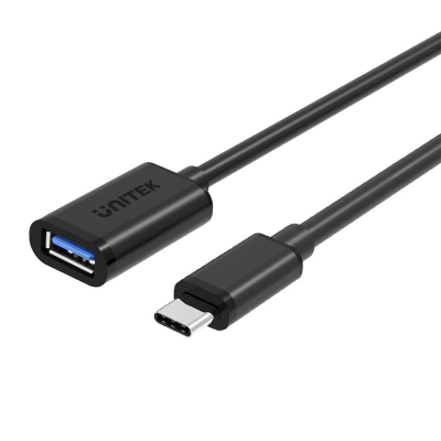 Adapter USB Unitek Y-C476BK, USB Type C në USB A, ngjyrë e zezë