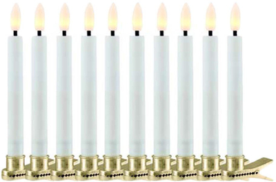 Qirinj LED për zbukurim Sille Wax Tree, set me 10 copë, me telekomandë, të bardhë