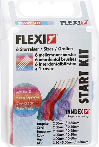 Set furça ndërdhëmbësh Tandex START KIT MIX, 6 copë, madhësi të përziera, shumëngjyrëshe