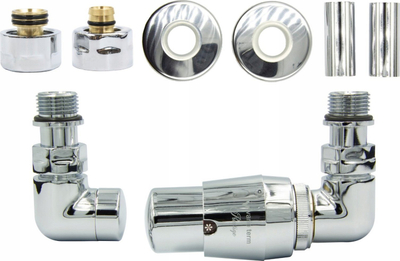 Set valvulash termostatike Vision Three-axis, alu-pex 16mm, dalje djathtas, krom