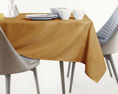 Mbulesë tavoline AmeliaHome Empire Gold, që s’e merr uji, 140 x 240 cm, ngjyrë mustard ari