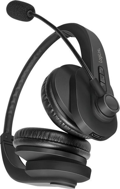 Kufje Bluetooth LogiLink, stereo, me mikrofon mren, ngjyrë e zezë