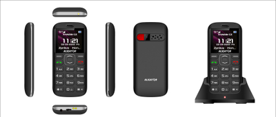 Telefoni Aligator A720, 4G, me bazë karikimi, i zi