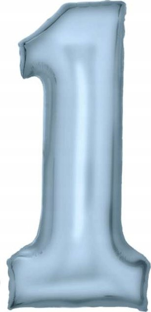 Balonë foljo numër 1, 86cm, pastel blu satene