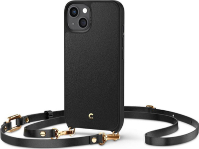 Kllëf telefoni CYRILL Classic Charm për iPhone 13, me rrip, i zi