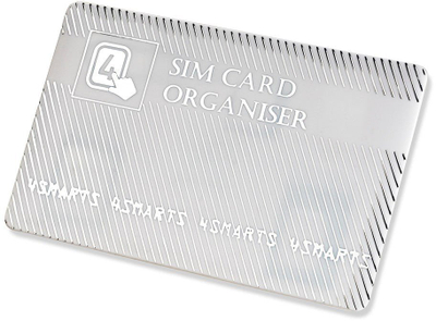 Организер за SIM картички 4smarts, со адаптери, бело-сребрен