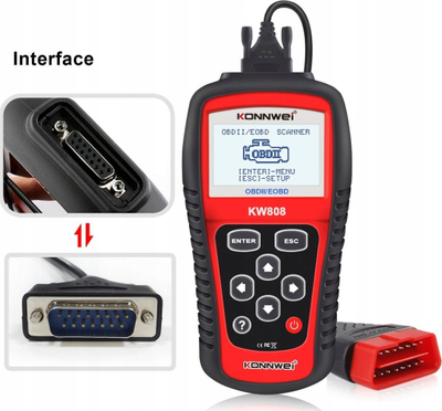 Skaner diagnoze Autel MaxiScan MS509, OBD II EOBD, ekran me dritë, gri