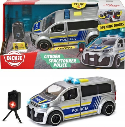 Lodër makinë policie Dickie SOS Vehicle Citroen, 15 cm, drita dhe tinguj, shumëngjyrëshe