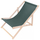 Shezlong plazhi Beach Garden Wooden Folding Deckchair, dru, palosës, jeshile e errët