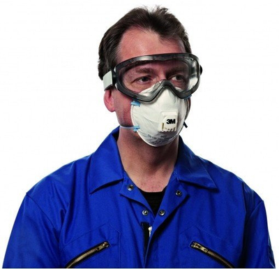 Maskë mbrojtëse 3M 8822 P2 me valvul, paketim 3 copë, e bardhë
