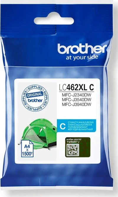 Patronë boje Brother LC462XLC, XL, cyan, origjinale