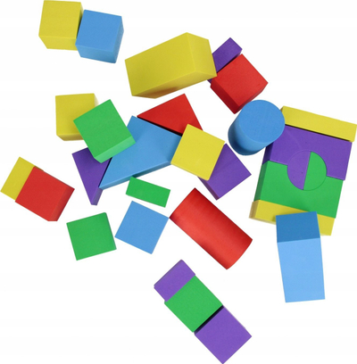 Lojë ndërtime Mega Creative Rainbow Blocks, 29 copë, shkumë EVA, shumëngjyrëshe