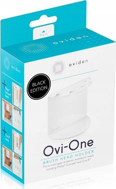 Mbajtëse për koka furçash Oviden Ovi-One, për 4 koka, akrilik, e zezë