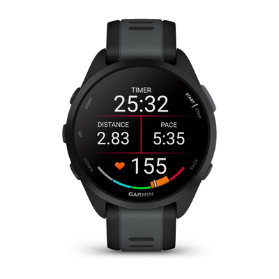 Ora inteligjente Garmin Forerunner 165, GPS, monitorim rrahjesh zemre, e zezë