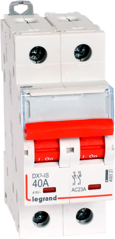 Çelës izolues Legrand FRX 302, 40A, 400V, i kuq