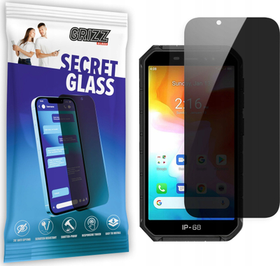 Xham mbrojtës privatësie Grizz SecretGlass për Ulefone Armor X7, xham i temperu, 9H, transparent