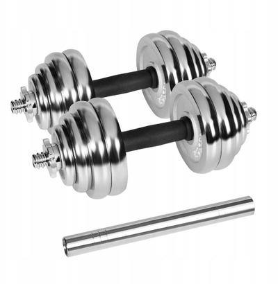 Set peshash REBEL ACTIVE, 30kg, hekur gize i kromuar, me kuti