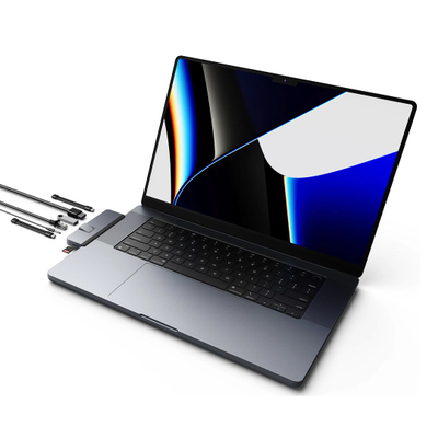 Dock USB C HyperDrive DUO PRO HD575BUGL, 7 në 2, Thunderbolt 4, gri