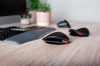Mbështetëse parakrahu CHERRY SLIDEPAD ERGO, ergonomike, e zezë