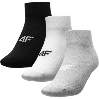 Женски чорапи 4F H4L22 SOD303, сет 3 пара, памук, повеќебојни