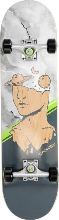 Skateboard Spokey Skalle II, ABEC7, 92A, gri
