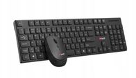 Set tastierë dhe mi C-TECH WLKMC-03, wireless, USB, i zi