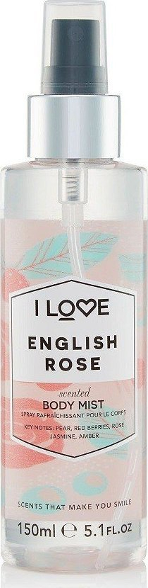 Spraj trupi I Love Cosmetics English Rose, 150 ml, për goca, transparent