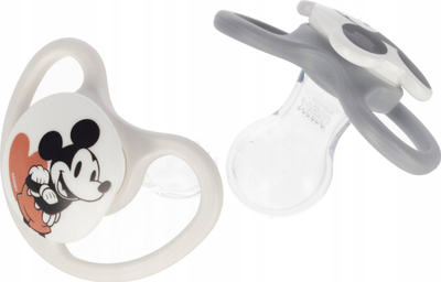 Biberon qetësues NUK Space Disney Mickey, silikon, 6-18m, rozë, 2 copë