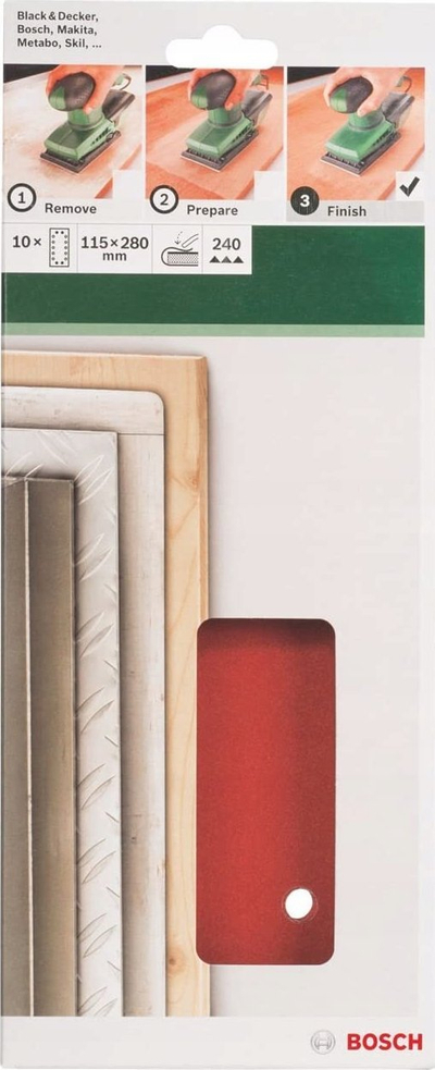 Letër gërryese boshte Bosch 2609256B31, granulim 240, 280 x 115 mm, kafe