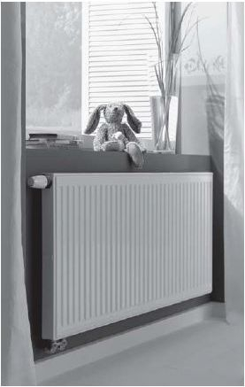 Radjator panel çeliku Kermi Therm X2 Profil-V 12, 600 x 600mm, 737W, i bardhë