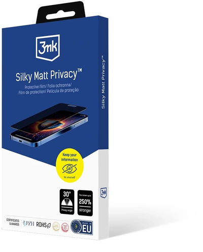 Xham mbrojtës 3MK HardGlass Max Privacy për Xiaomi Redmi 15 4G 15 5G Samsung Galaxy A15 5G, xham i temperum, me efekt privatësie, transparent