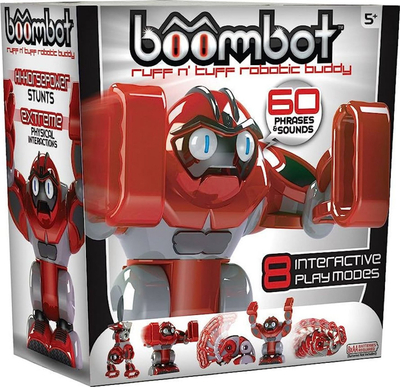 Lodër robotike Boombot Ruff N Tuff Robotic Buddy, akrobatike, interaktive, shumëngjyrëshe