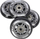 Goma për trotinet NILS Extreme 82A, PU 72x24mm, 4 copë + 8 kushineta (Abec-9 Krom), të zeza / hirta