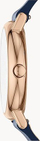 Orë dore Skagen Signatur Lille SKW2838, rrip lëkure, mban ujë deri 30m, blu