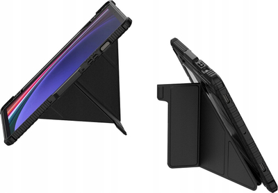 Etui tablet Nillkin Bumper Pro për Samsung Galaxy Tab S9, kapak mbrojtës me bazë, i zi