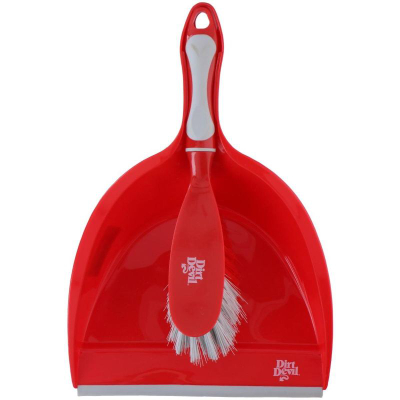 Set pastrimi Dirt Devil, 6 pjesë, bisht çeliku 115 cm, i kuq