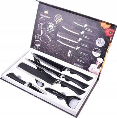 Set thikash kuzhine HausRoland HR004 6 copë, inoksi, i zi