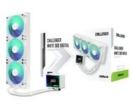 Ftohës uji CPU ASRock Challenger White 360 Digital, radiator 360mm, ekran 3", ARGB, i bardhë