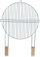 Кружна решетка за скара Master Grill &amp; Party, 46 cm, хромиран челик, дрвена рачка