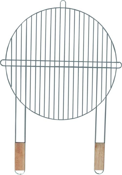 Кружна решетка за скара Master Grill &amp; Party, 46 cm, хромиран челик, дрвена рачка