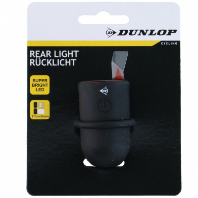 Dritë e përparme për biçikletë Dunlop, LED i bardhë, vihet në timon, e zezë