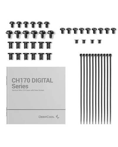 Set aksesorësh montimi DeepCool CH170 DIGITAL, vida dhe lidhëse kabllosh, i bardhë