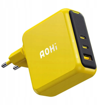 Karikues muri Aohi Magcube PD, 140W, 3 porta USB, i verdhë