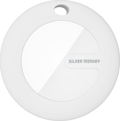 Lokalizues Silver Monkey Tag Carbon, Apple Find My, IP67, i bardhë