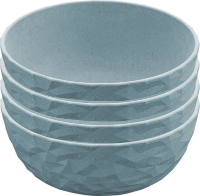 Set tasa kuzhine Koziol, 4 copë, 700 ml, plastikë pa BPA, blu natyrale