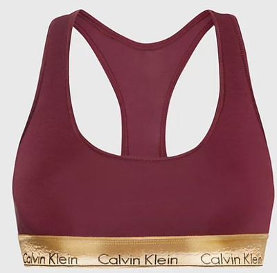 Sytjena për femra Calvin Klein Bralette, të kuqe të errëta